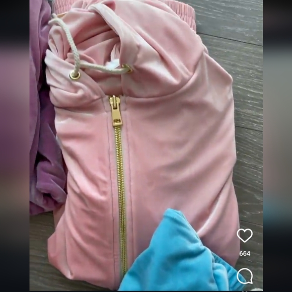 NWOT Laina Rauma Pink Velour Jogger and zip up hoodie set dance - Picture 5 of 12